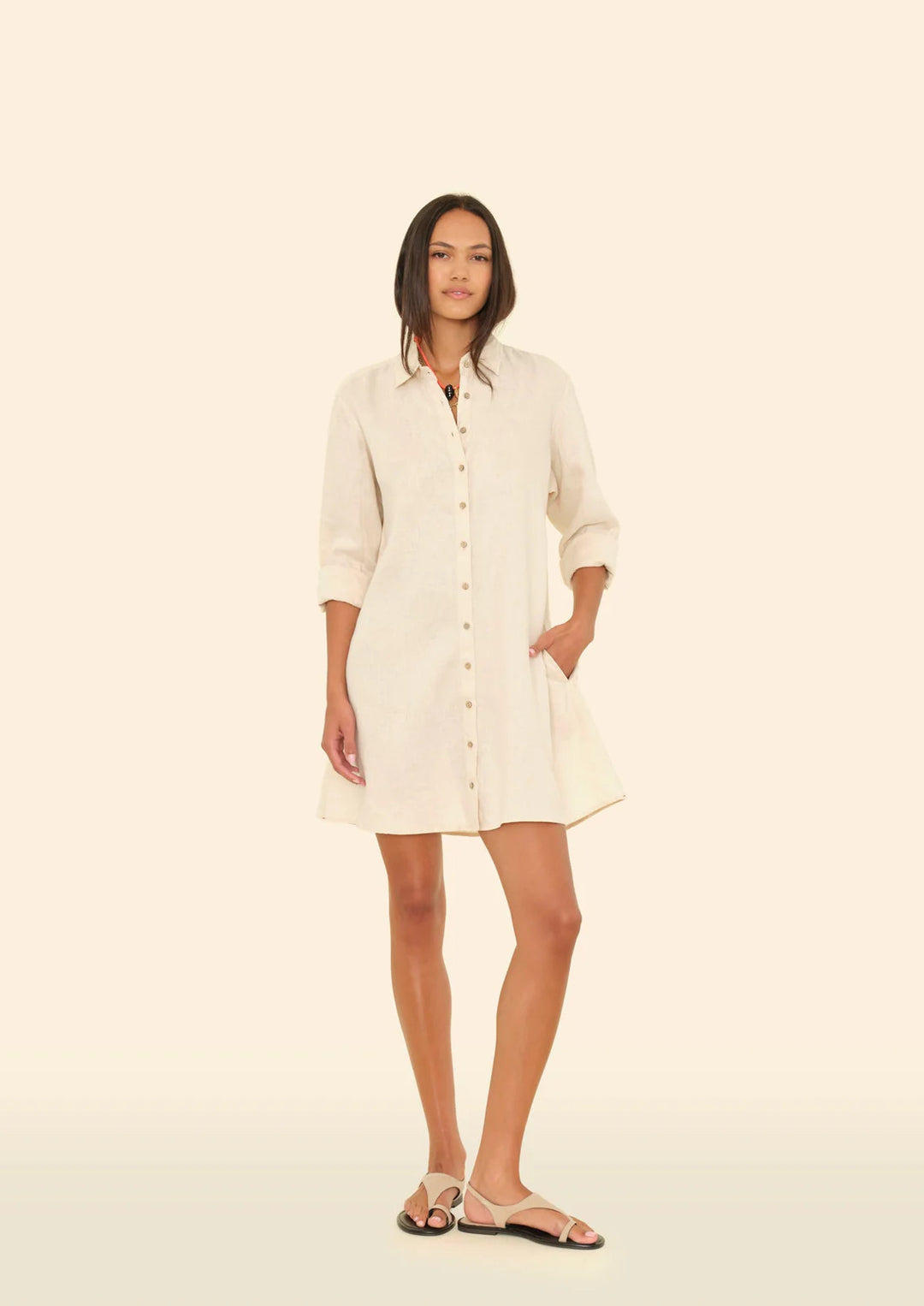 XIRENA Sugarcane Bobby Linen Dress