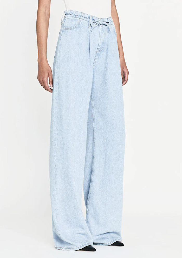 FRAME Drawstring Wid Leg Jeans
