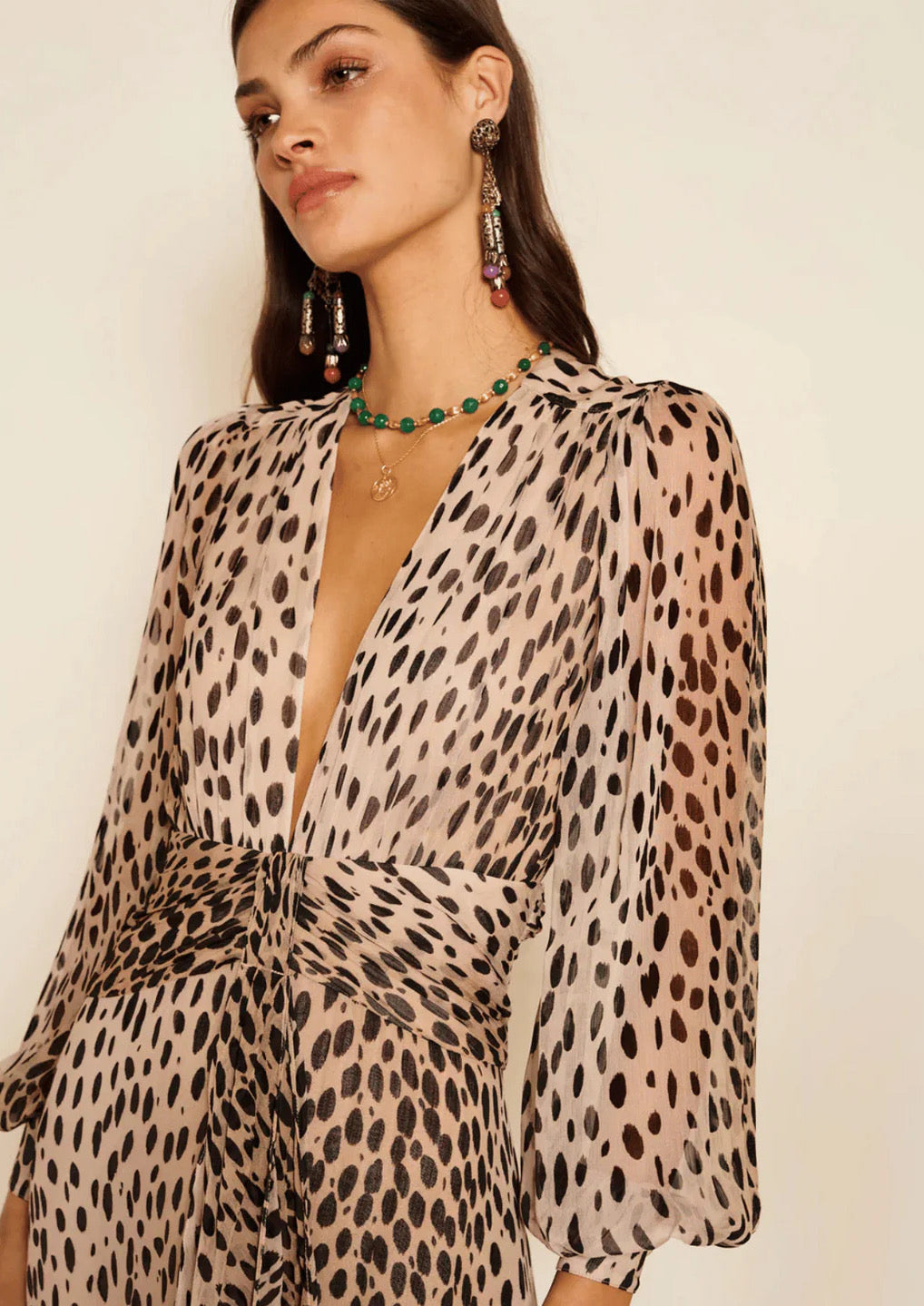 RIXO Meer Antelope Kleid