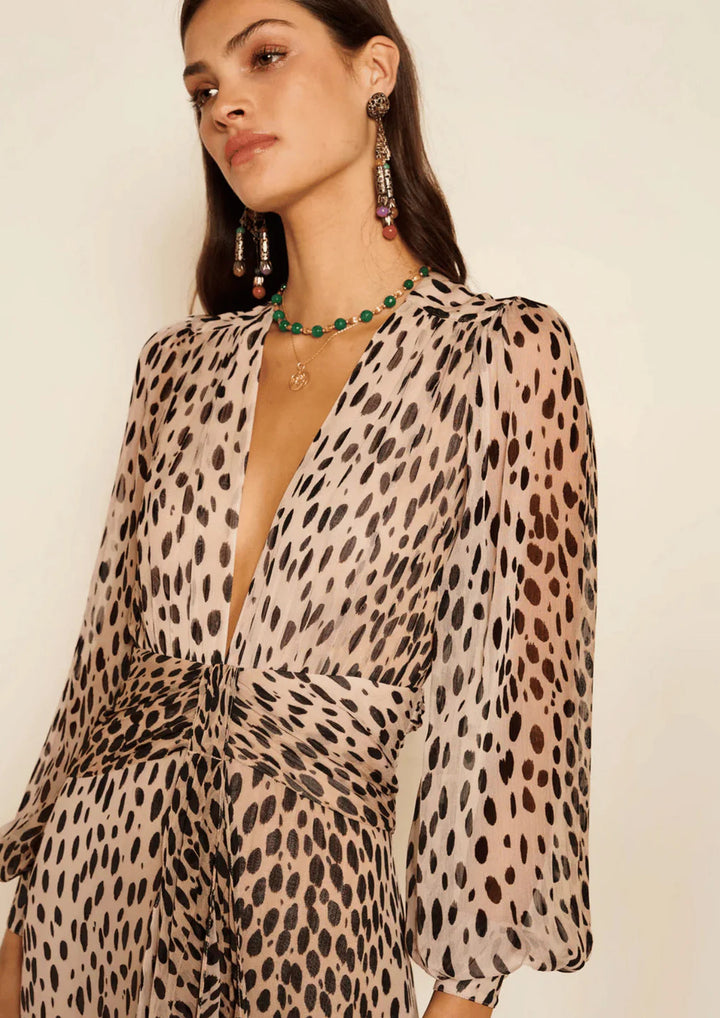 RIXO Meer Antelope Kleid