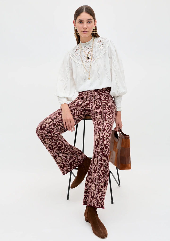 RIXO Ceara Wool Blend Trousers
