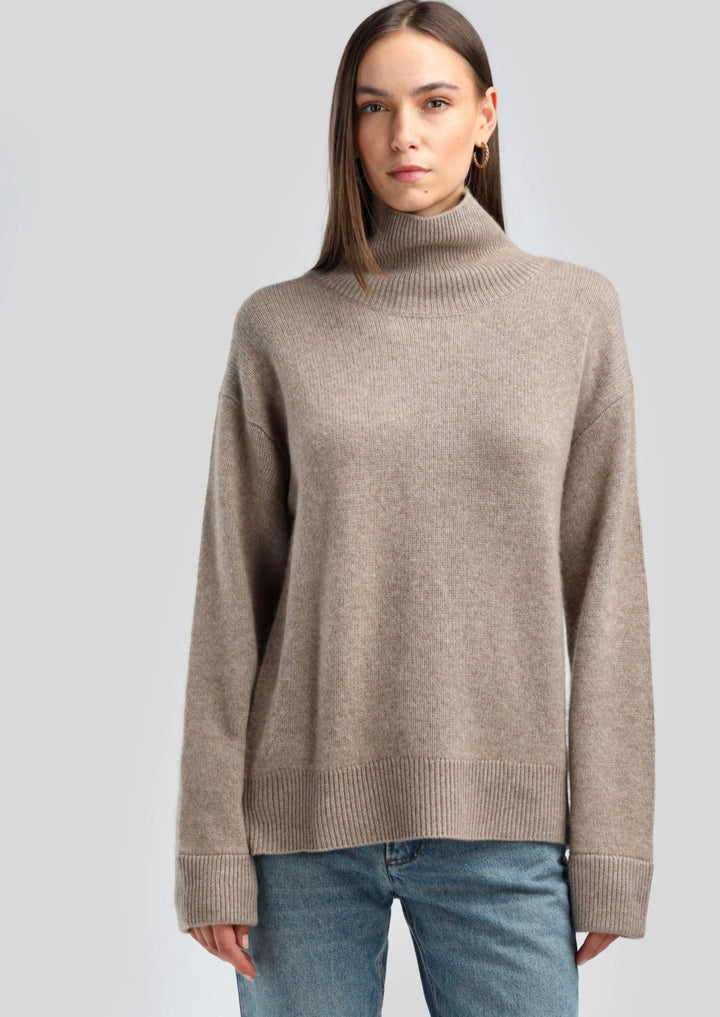 LADNERI Pullover Jardin Next in Warm Taupe