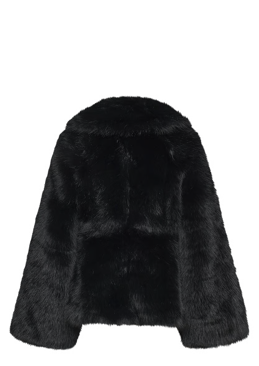 ROTATE Faux Fur Flared Jacket