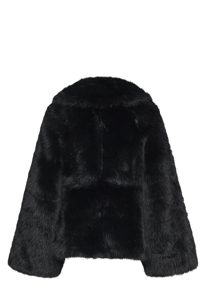 ROTATE Faux Fur Flared Jacket