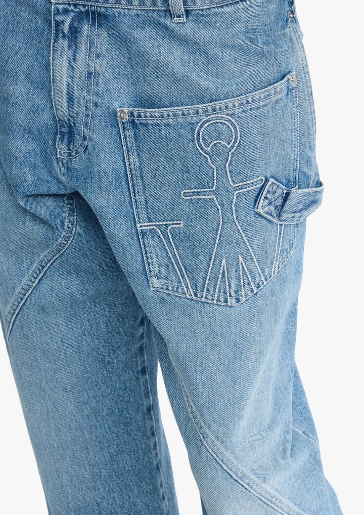 JW ANDERSON TWISTED WORKWEAR DENIM JEANS