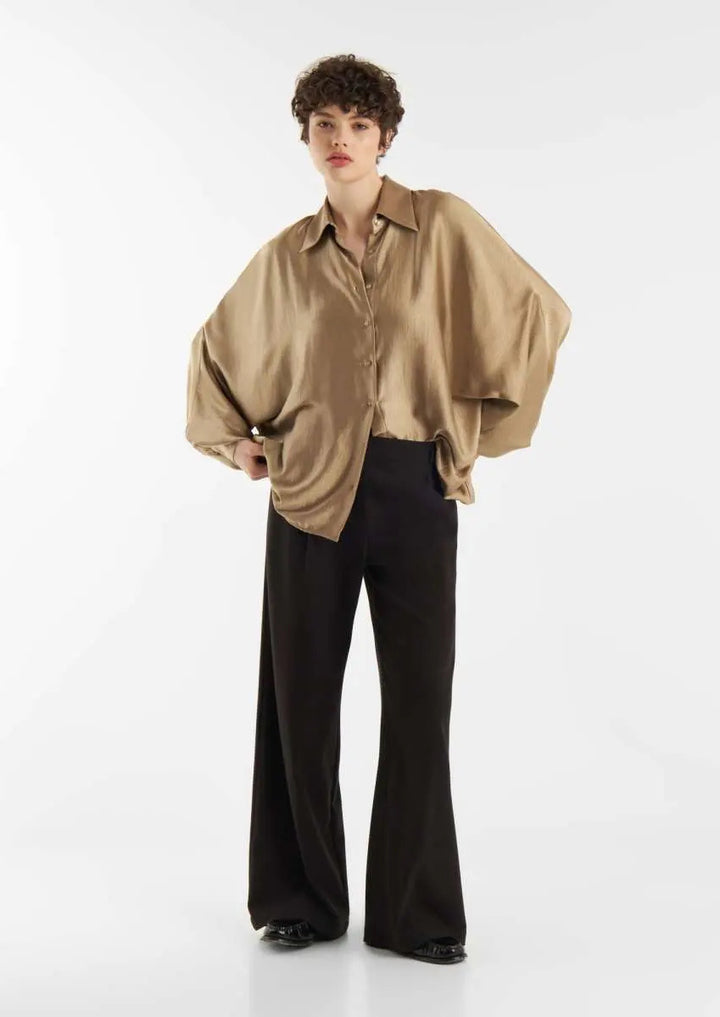 SOSUE Bluse Antonia shiny beige