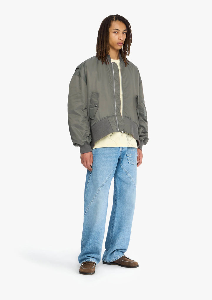 JW ANDERSON OVERSIZED CURVED HEM BOMBER JACKET