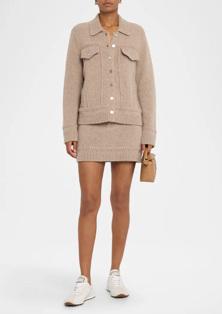 GUEST IN RESIDENCE Jean Cashmere-Wool Mini Skirt