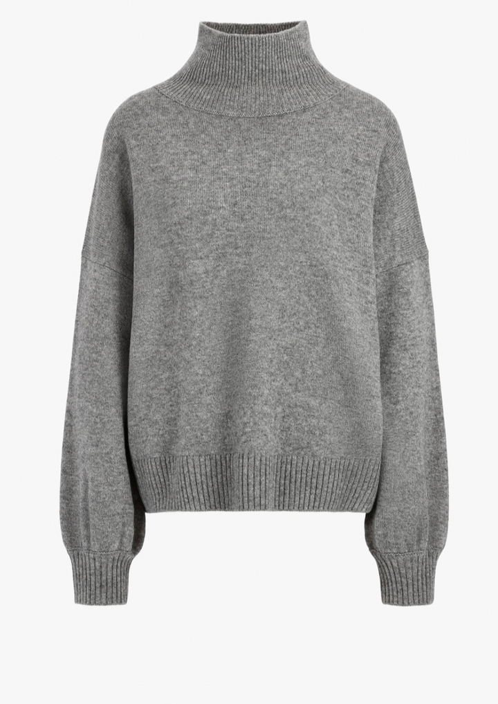 LADNERI Pullover Cocoon grau