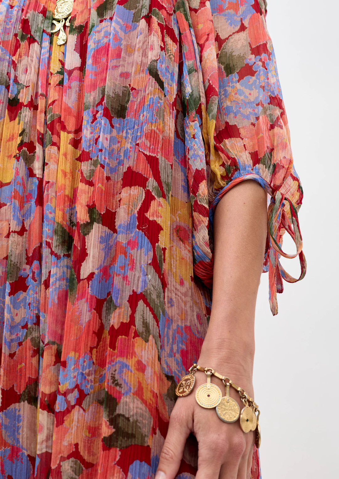 RIXO Hayden Chiffon Midi Dress
