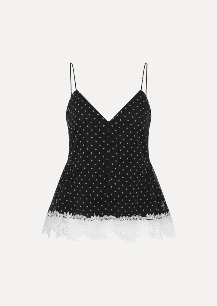 ROTATE Lacebnd Camisole Black