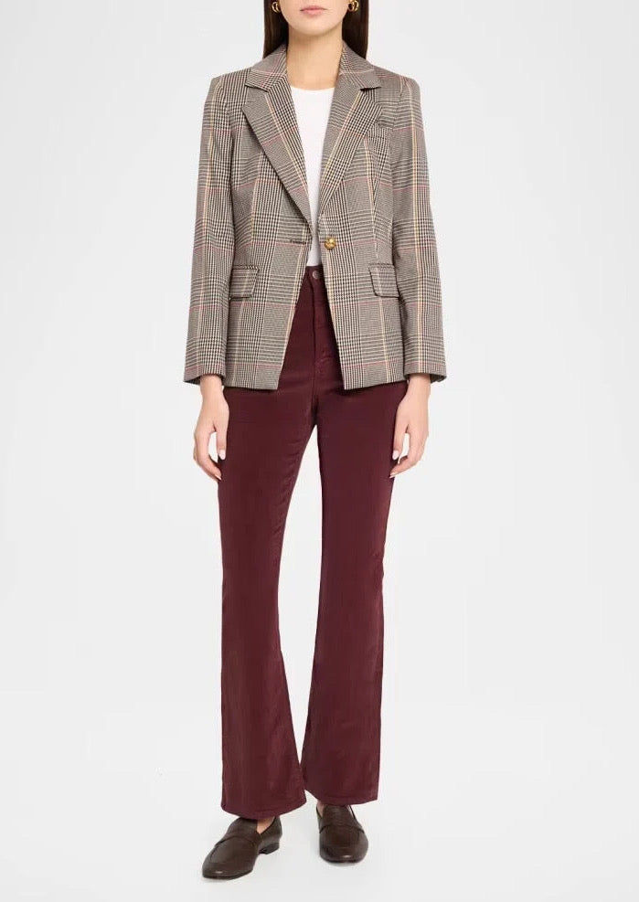 VERONICA BEARD Healy Dickey Jacket Burgundy Multi