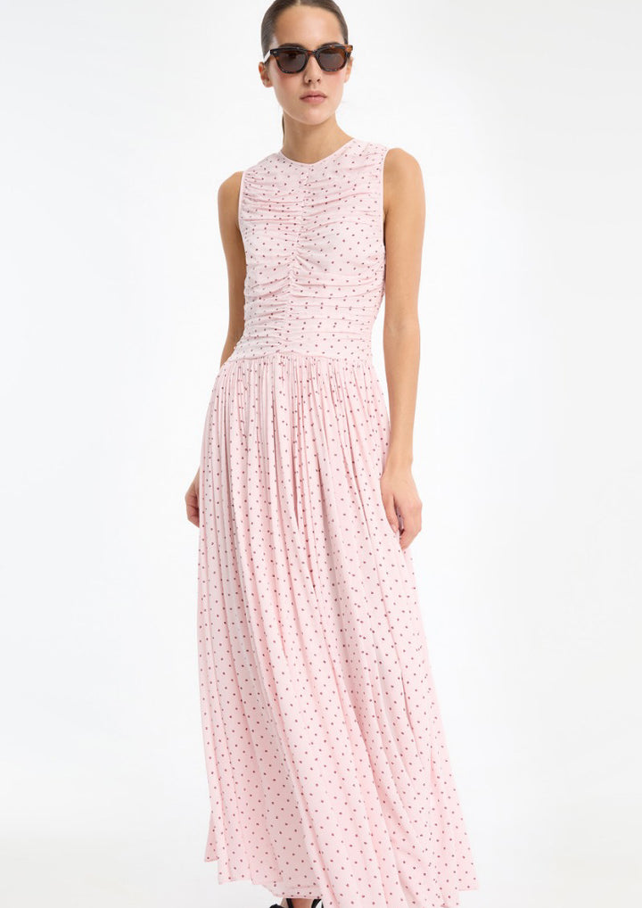 ROTATE Ruched Dress Pink