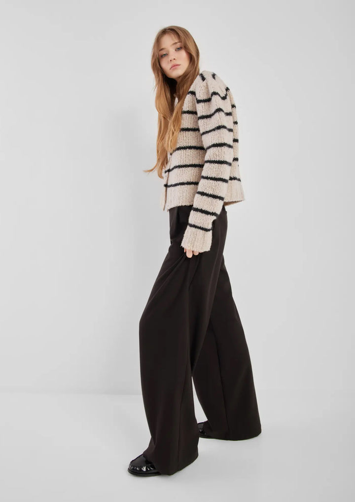 SOSUE Cardigan Petite Black Stripe