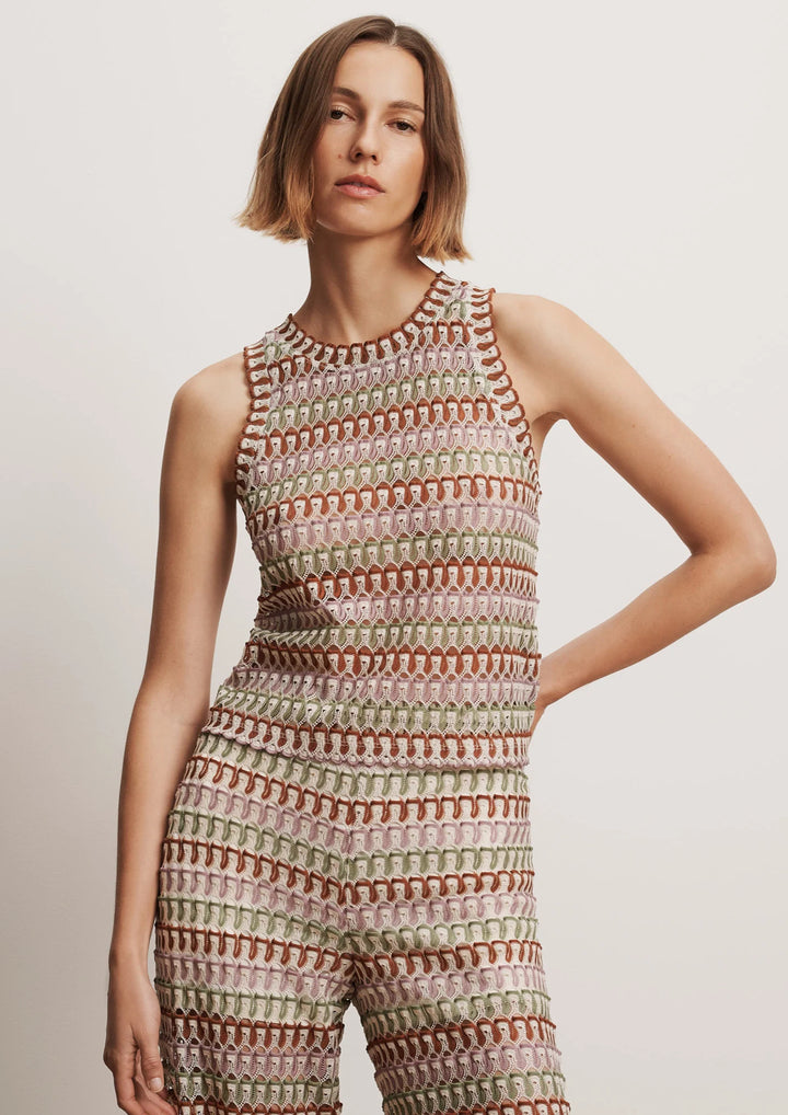 VERONICA BEARD Rhett Crochet Tank Top