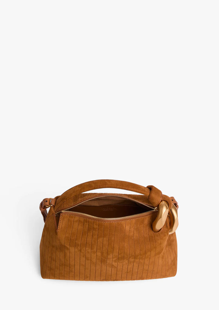 JW ANDERSON CORNER BAG - SUEDE TOP HANDLE BAG