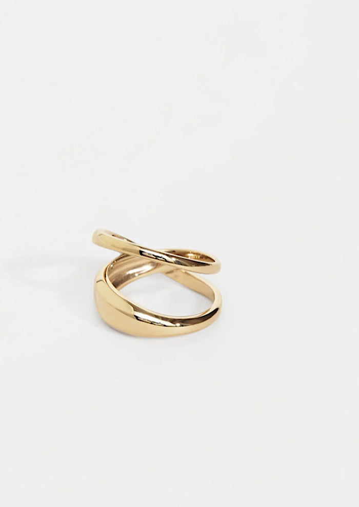TRINE TUXEN Loop Ring - Goldplated