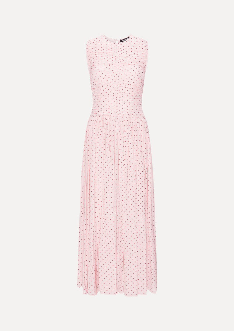 ROTATE Ruched Dress Pink