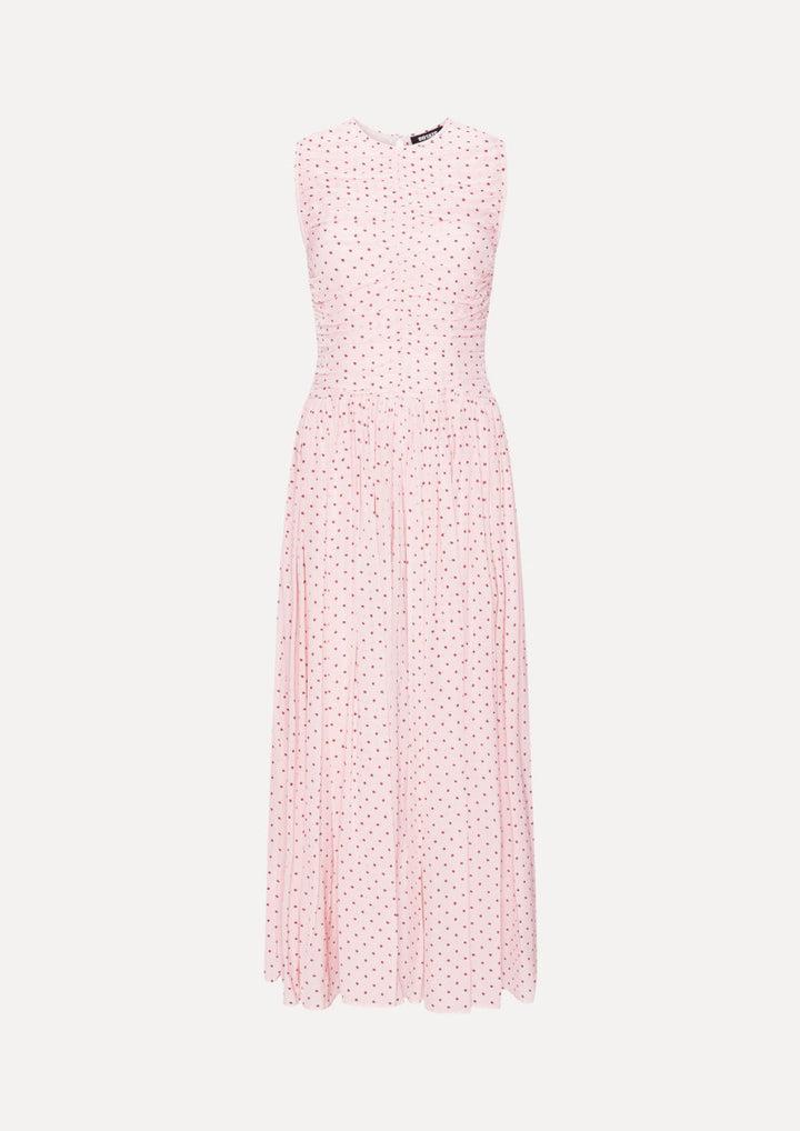 ROTATE Ruched Dress Pink
