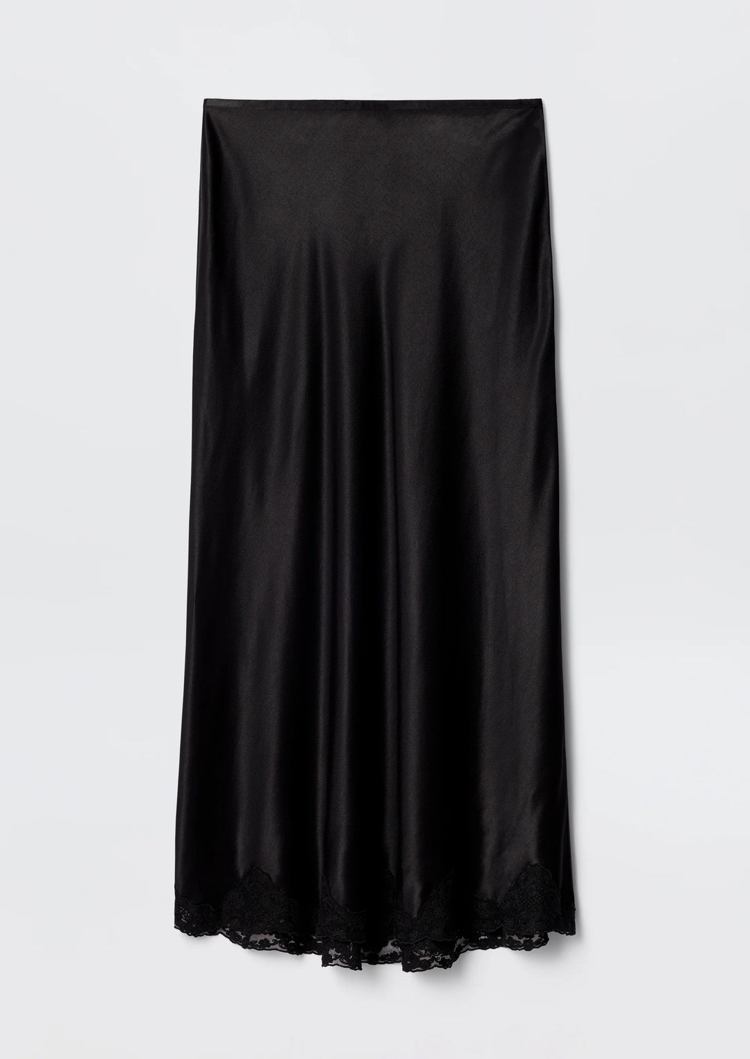 RIXO Crystal Satin Midi Skirt