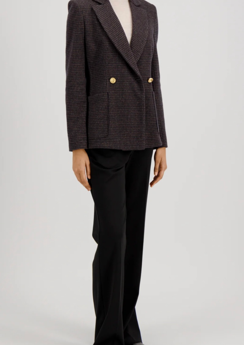HARRIS WHARF LONDON blazer with shoulder pads patterned moleskin