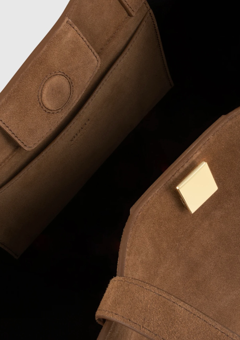 YUZEFI GYOZA TOTE - COGNAC SUEDE