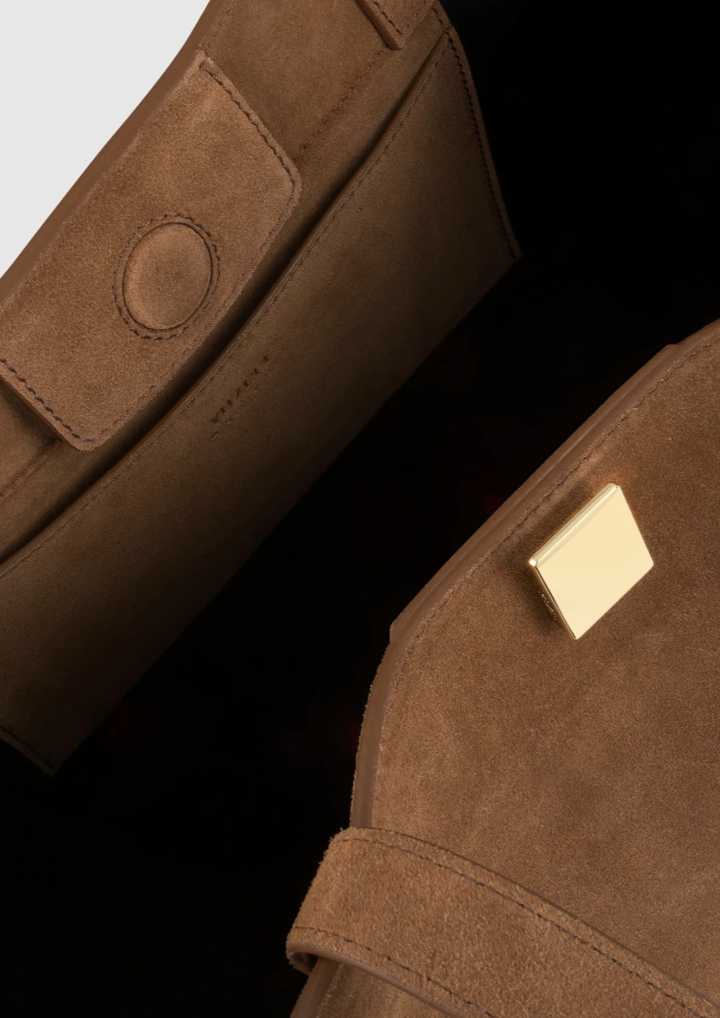 YUZEFI GYOZA TOTE - COGNAC SUEDE