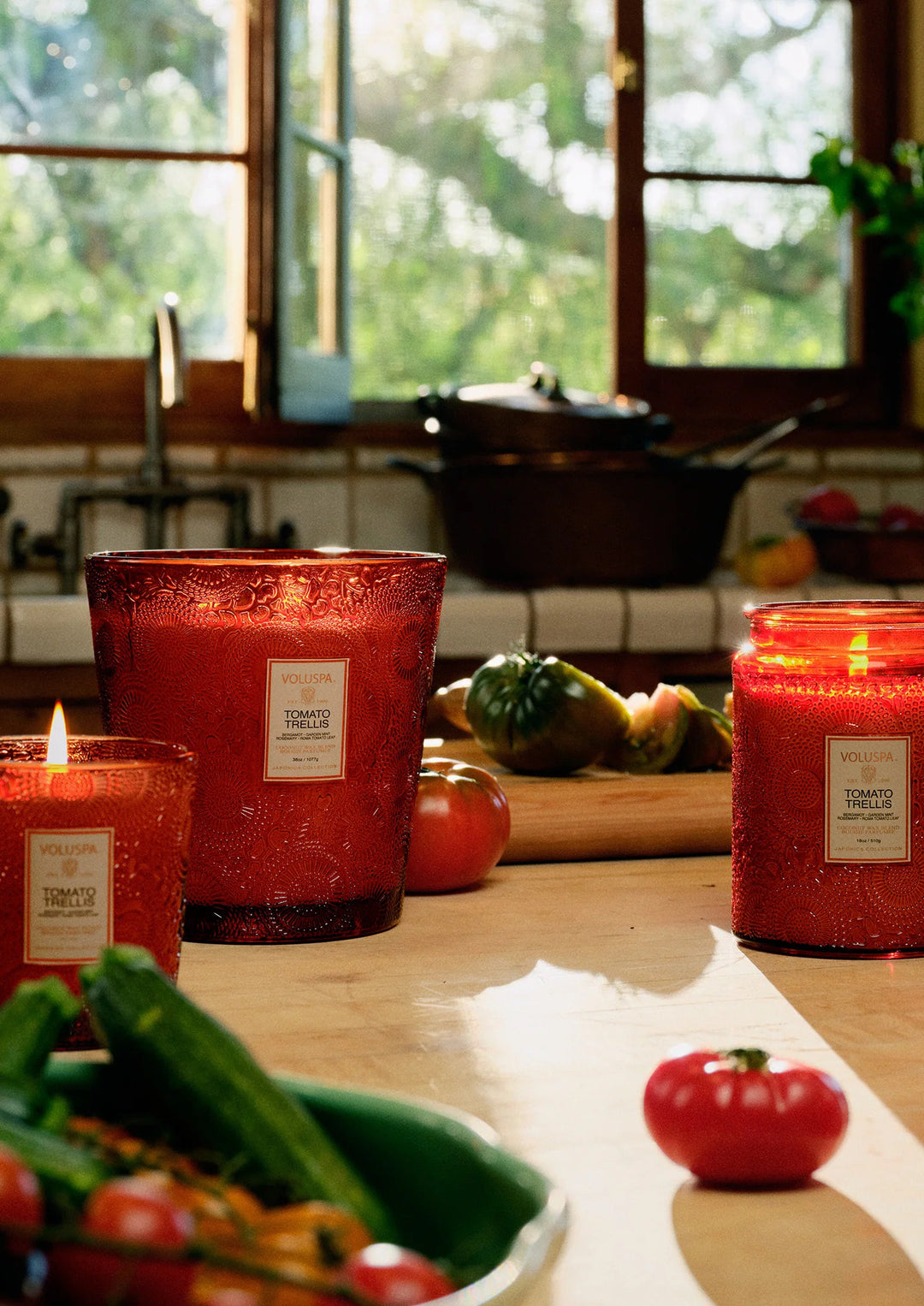 VOLUSPA Large Jar Candle Tomato Trellis