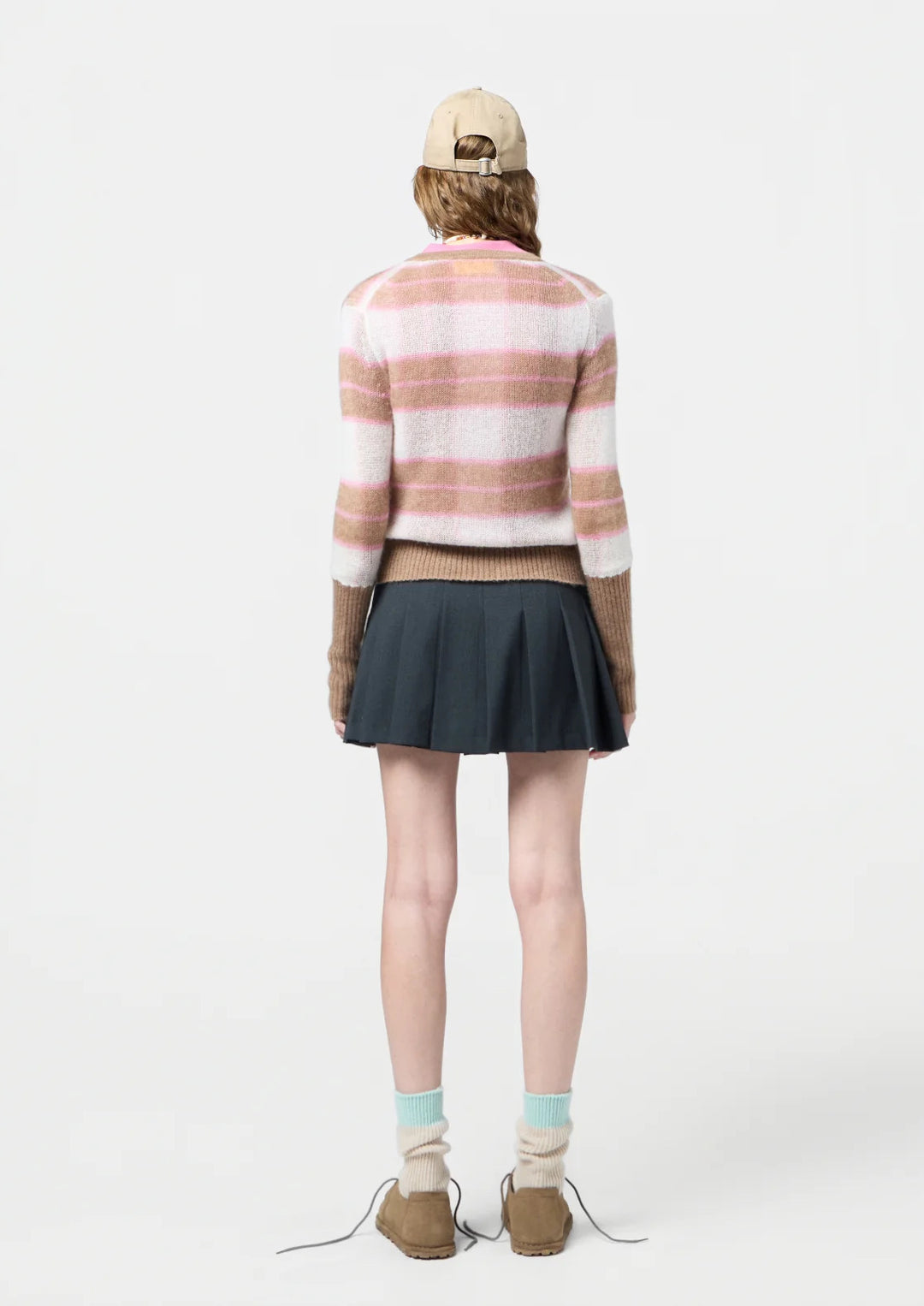 GUEST IN RESIDENCE SHADOW PLAID CARDIGAN