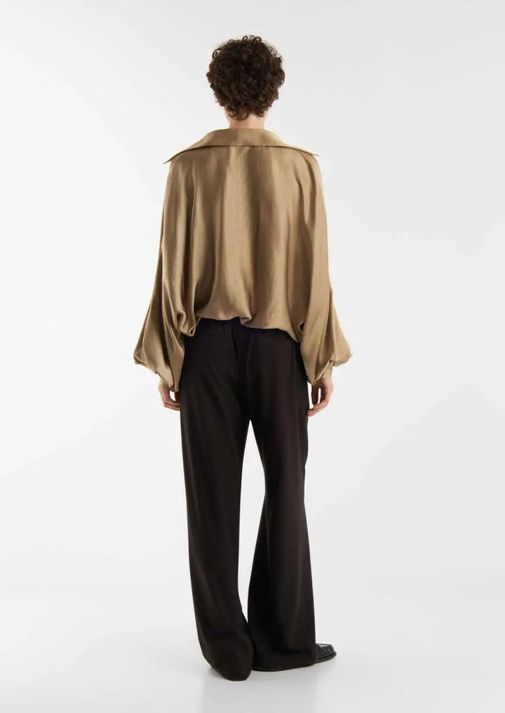 SOSUE Bluse Antonia shiny beige