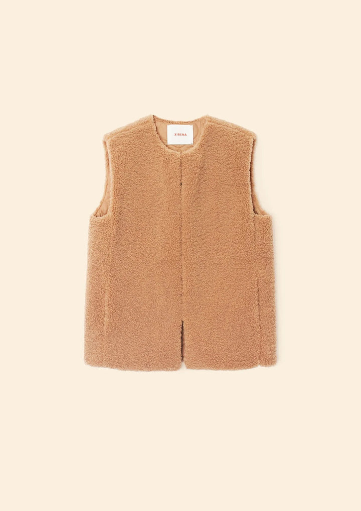 XIRENA Teddy Brown Thea Vest