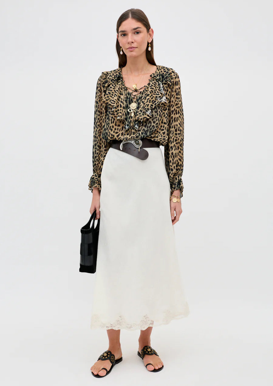 RIXO Milia Georgette Blouse