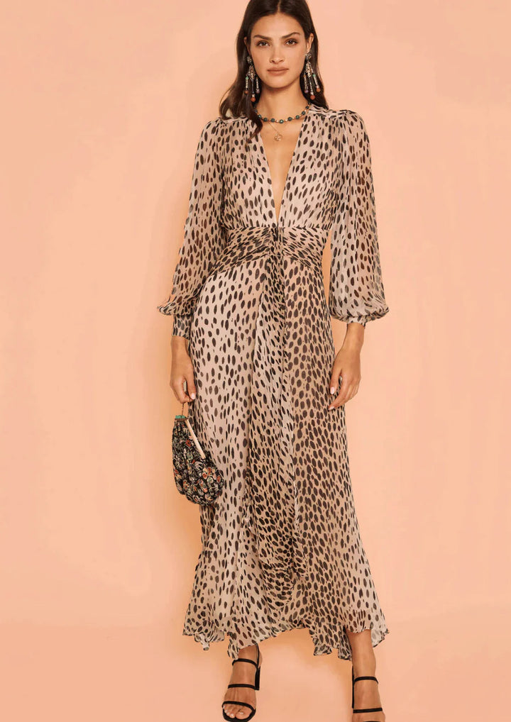 RIXO Meer Antelope Kleid