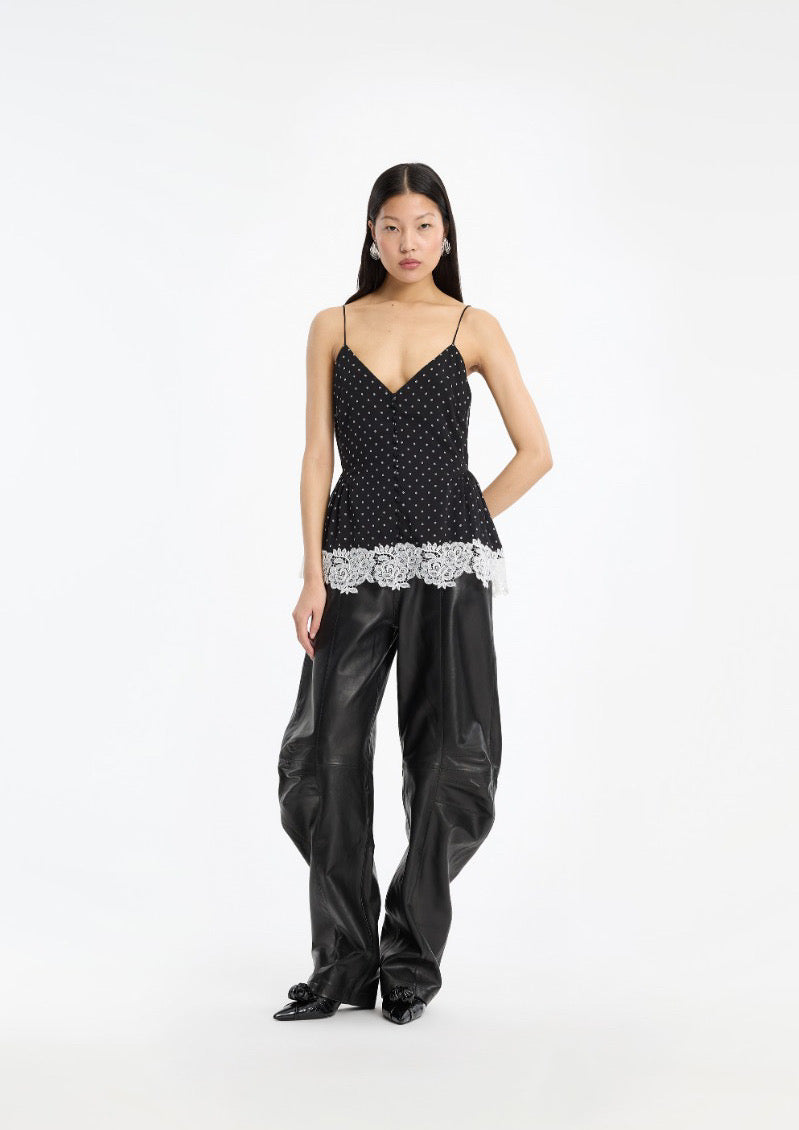 ROTATE Lacebnd Camisole Black