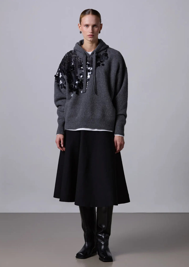 ROBERTO COLLINA OVERSIZED SWEATER WITH SEQUINS