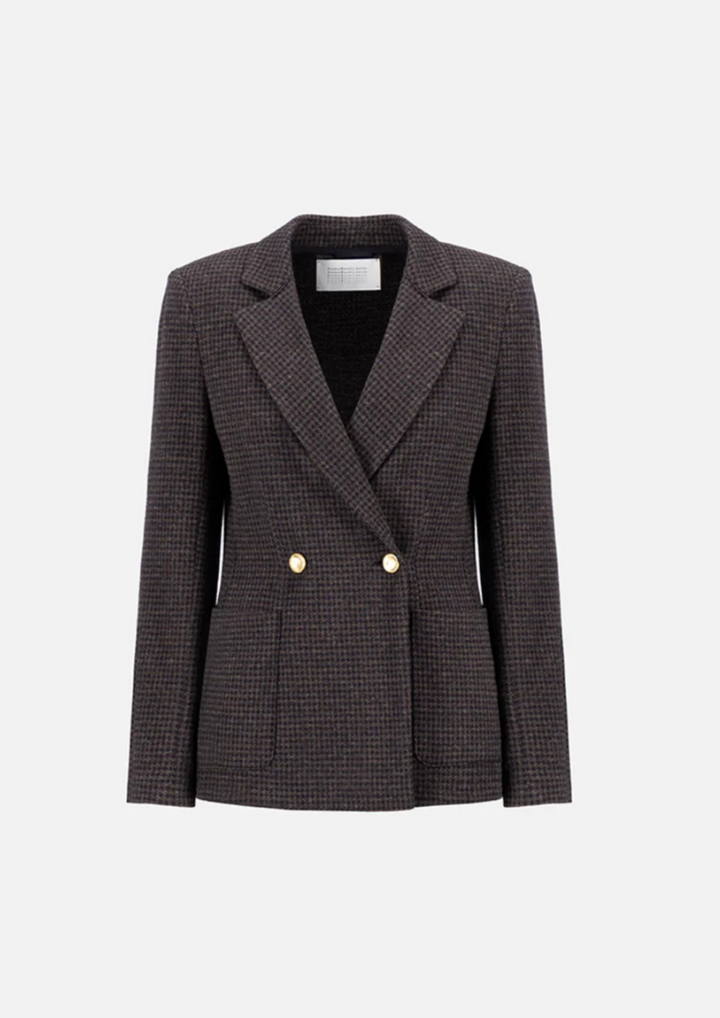 HARRIS WHARF LONDON blazer with shoulder pads patterned moleskin