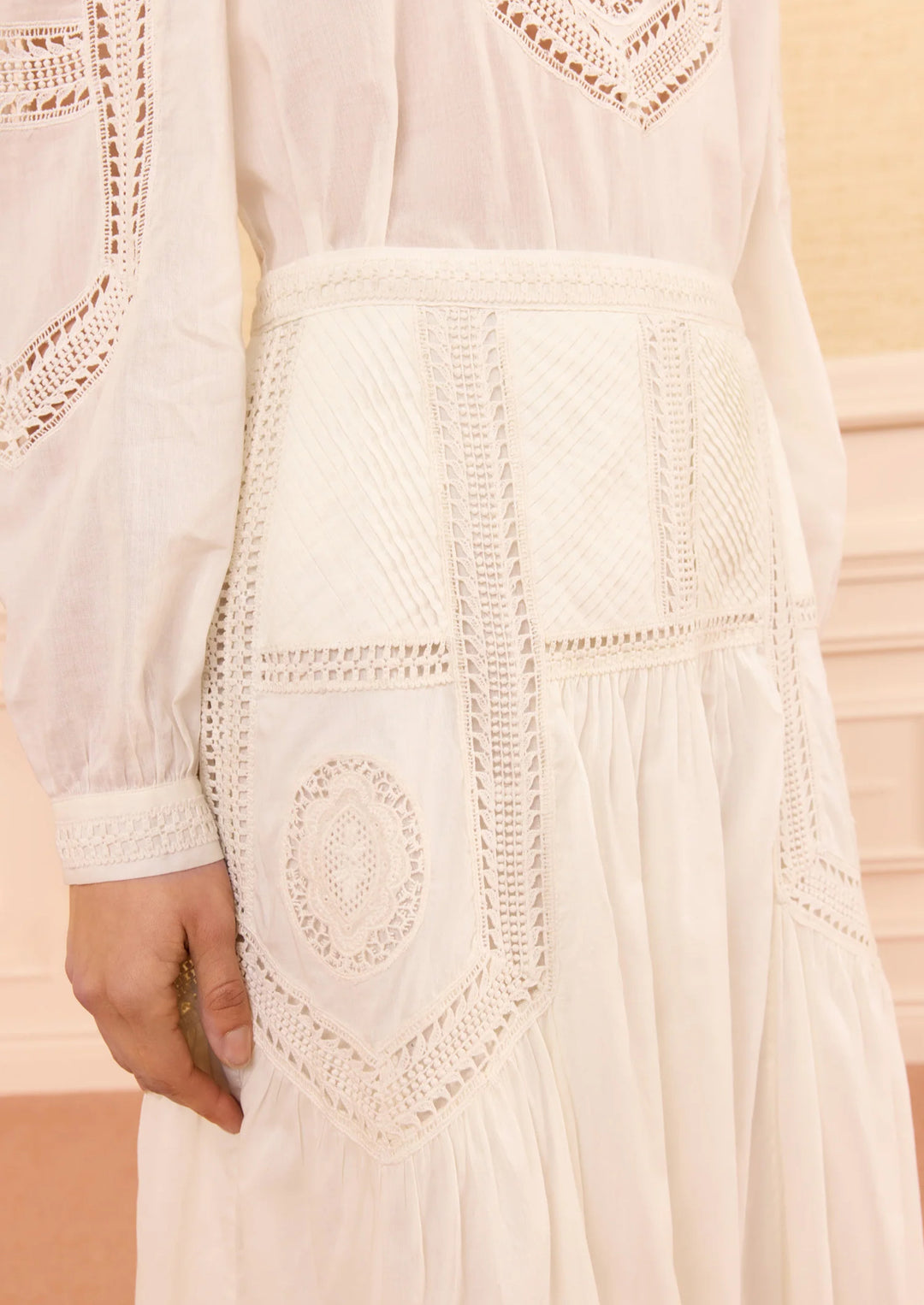 ULLA JOHNSON Alice Cotton Midi Skirt