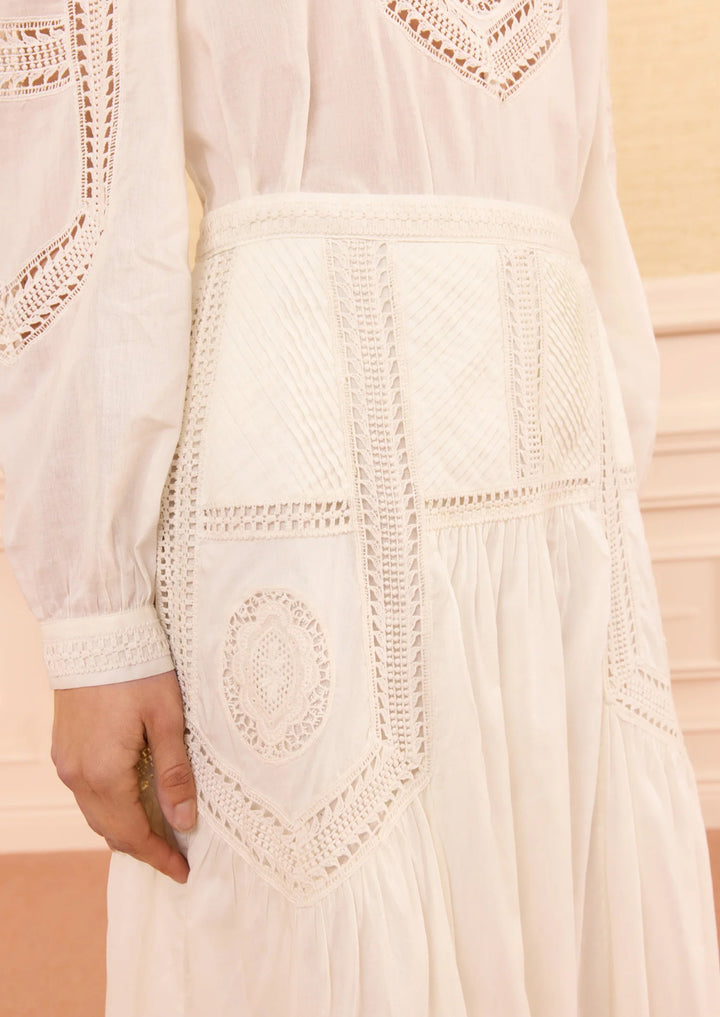 ULLA JOHNSON Alice Cotton Midi Skirt