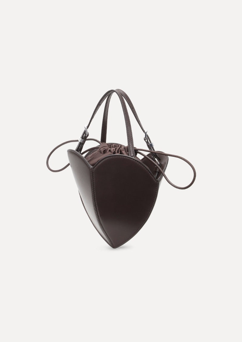 ROTATE The Heart Bag Brown Leather