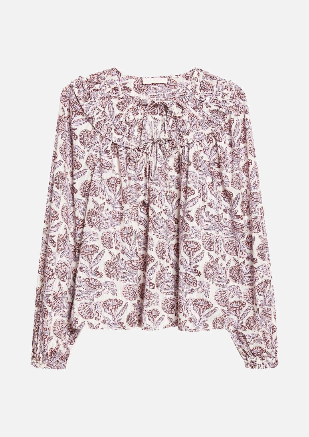 ULLA JOHNSON Florelle Long Sleeve Cotton Blouse