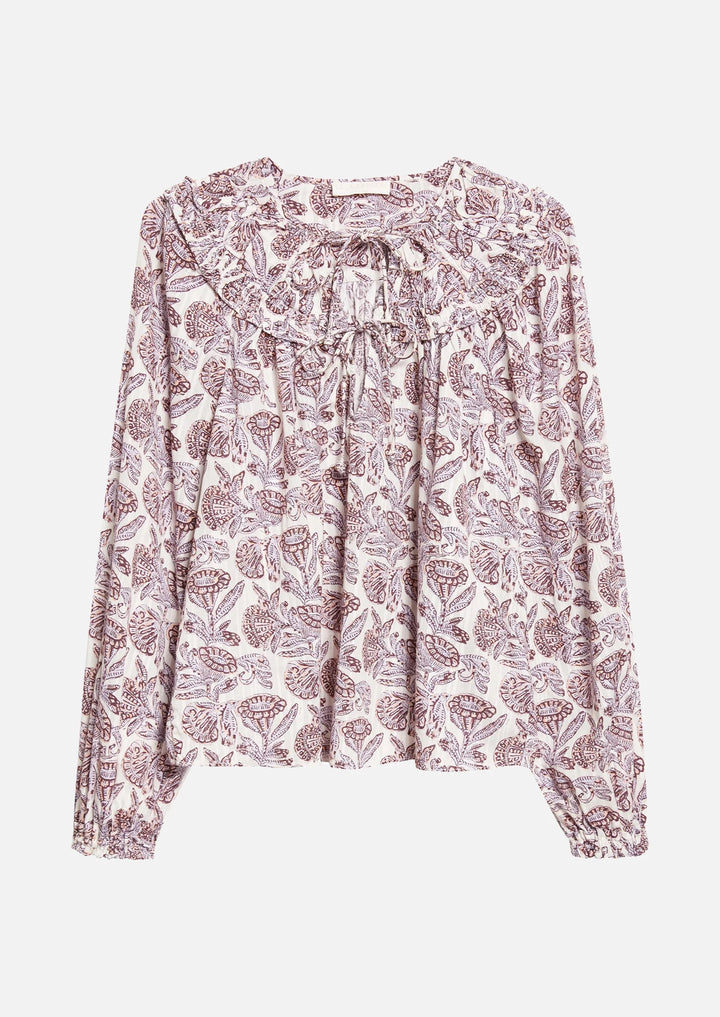 ULLA JOHNSON Florelle Long Sleeve Cotton Blouse