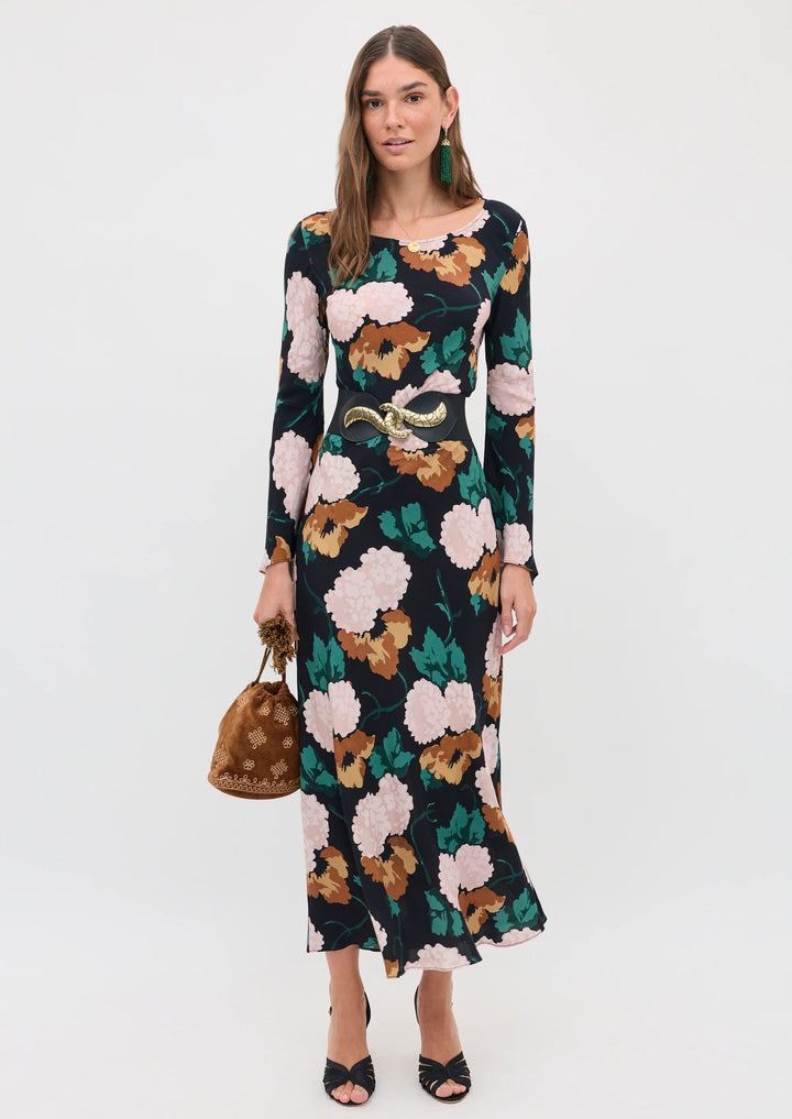 RIXO Amal Crepe de Chine Dress