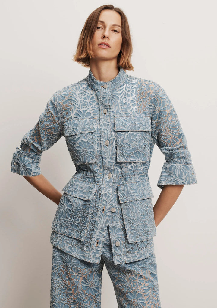 VERONICA BEARD Lane Burnout Denim Jacket