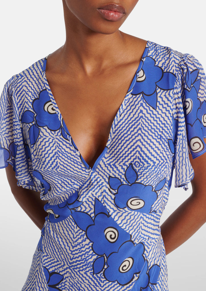 RIXO Maxikleid Evie aus Seide