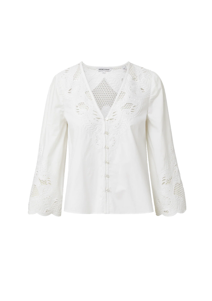 VERONICA BEARD Suniva Embroidered Shirt