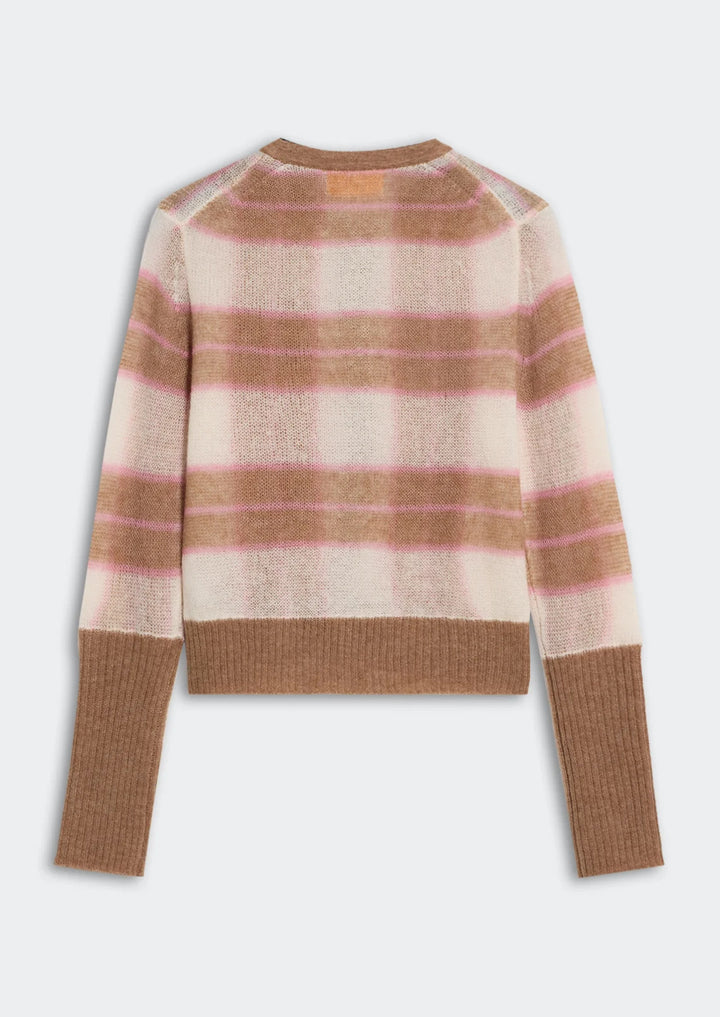 GUEST IN RESIDENCE SHADOW PLAID CARDIGAN