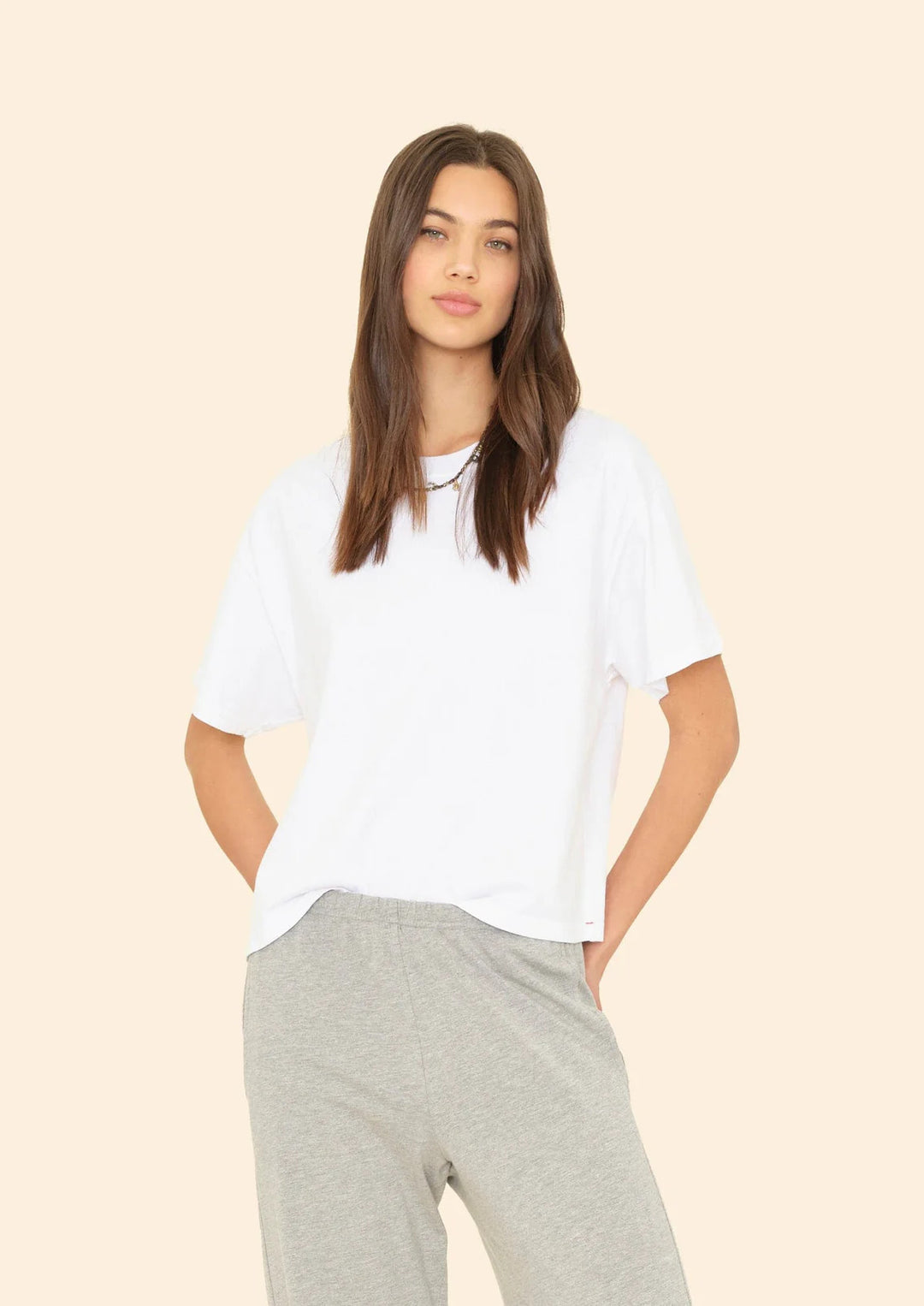 XIRENA White Palmer Tee
