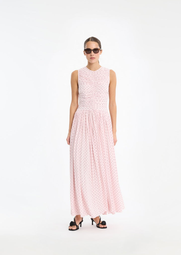 ROTATE Ruched Dress Pink