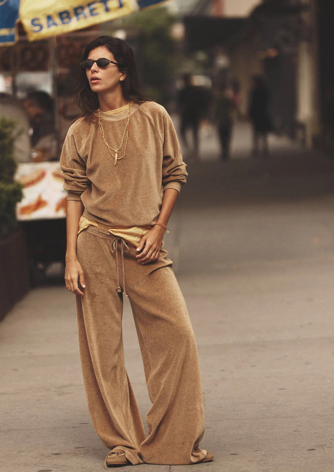 XIRENA Heather Camel Manon Velour Pant