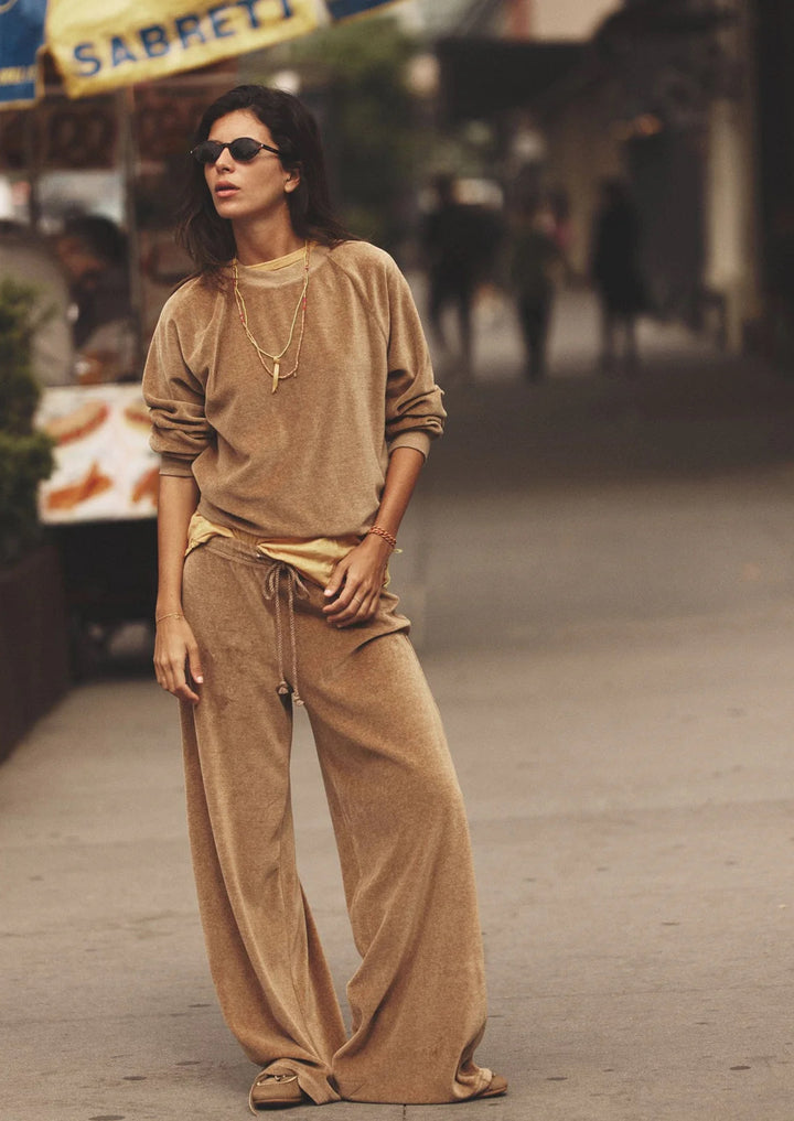 XIRENA Heather Camel Manon Velour Pant